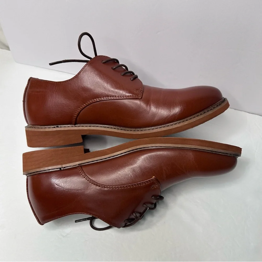 Deer Stags Men's Rich Brown Oxfords Denny Men’s Size 7M Laced-Up